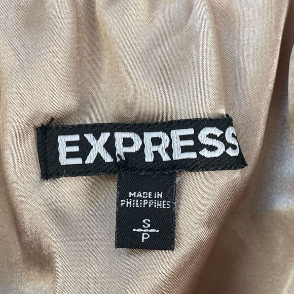 Express Womens Small Snake Print Chiffon Maxi Dress Ruffle Detail Sleeveless - Picture 4 of 9